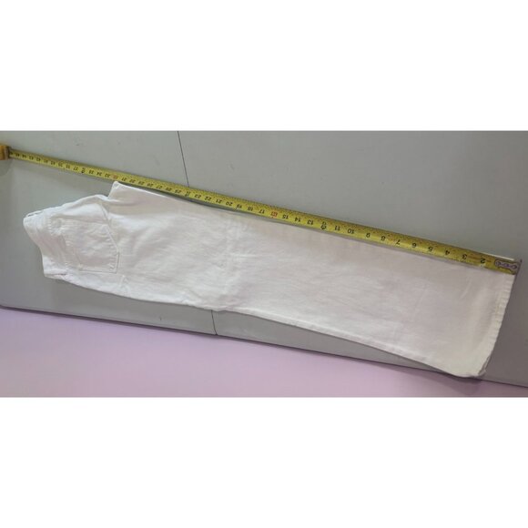 NWT Frame White Distressed Le Jane High Rise Straight Fit Jeans Size 27 - Picture 12 of 12